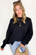 Simple Street Side Slit Oversized Sweater - BACK IN STOCK