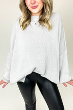 Simple Street Side Slit Oversized Sweater - BACK IN STOCK