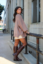 Simple Street Side Slit Oversized Sweater - Madison and Mallory