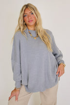 Simple Street Side Slit Oversized Sweater - Madison and Mallory