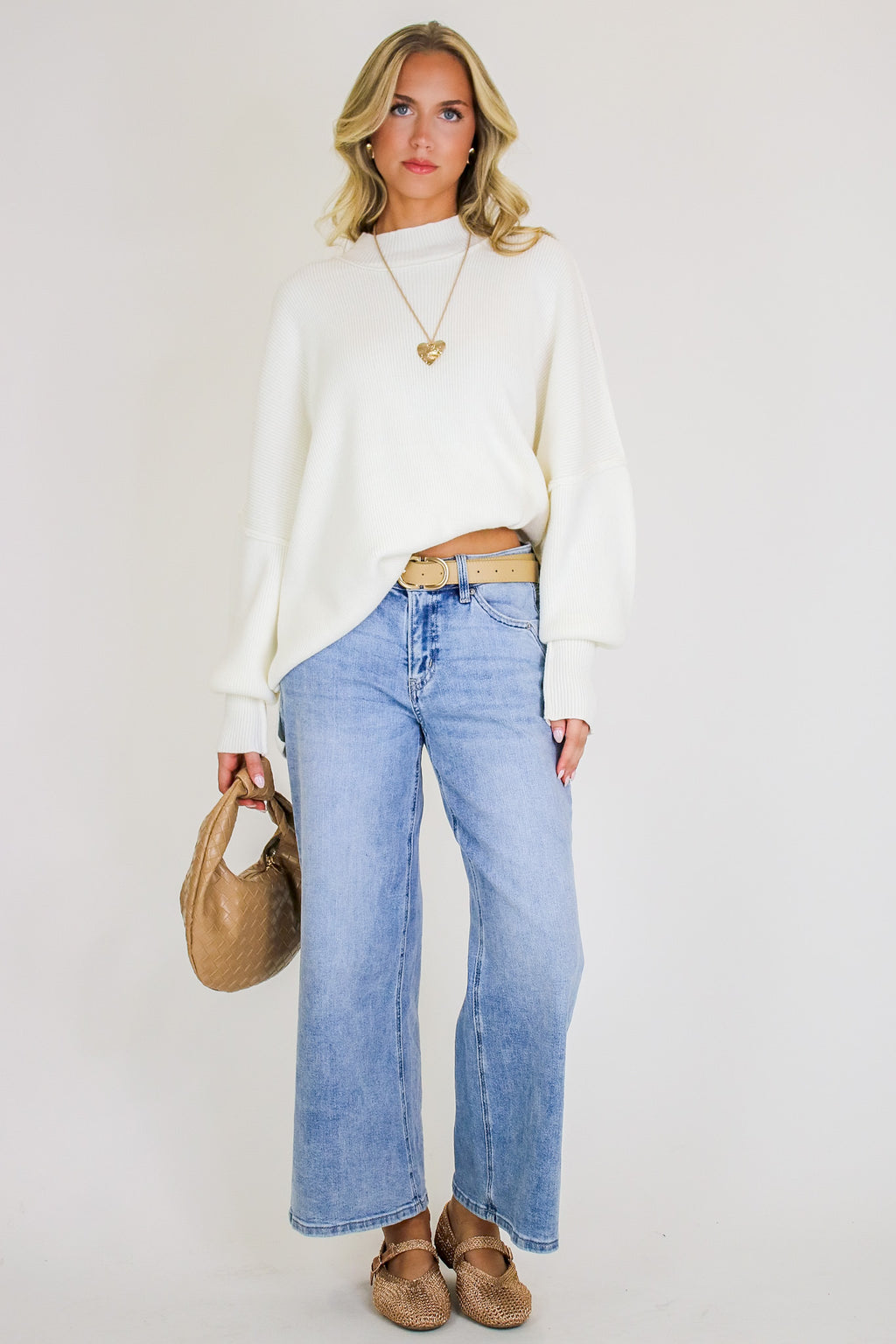 Simple Street Side Slit Oversized Sweater - Madison and Mallory