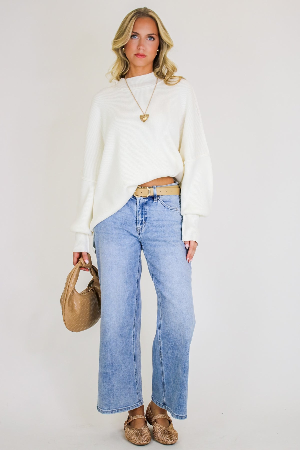 Simple Street Side Slit Oversized Sweater - Madison and Mallory