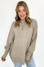 Simple Street Side Slit Oversized Sweater - BACK IN STOCK - Madison and Mallory