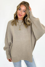 Simple Street Side Slit Oversized Sweater - BACK IN STOCK