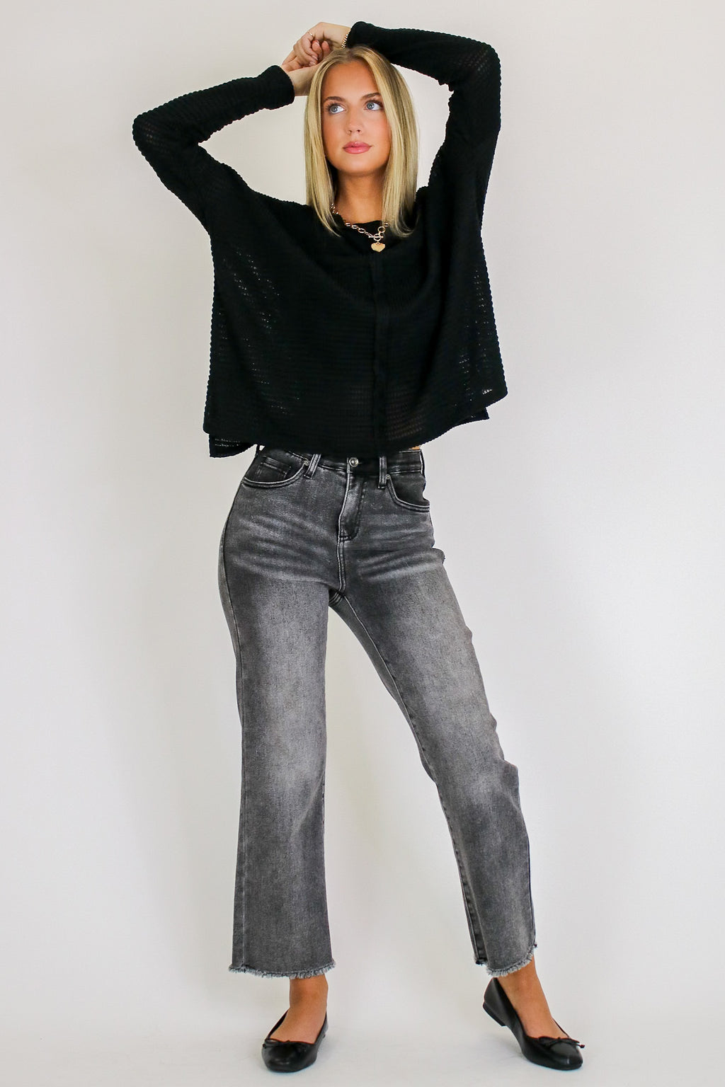 Skyline Charm High Rise Bootcut Jeans - Madison and Mallory