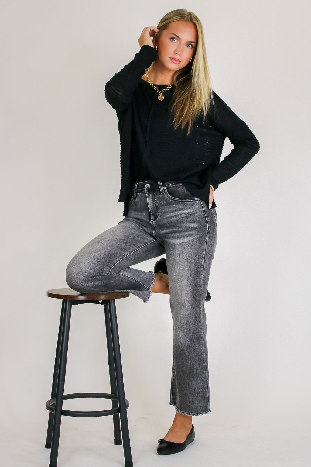 Skyline Charm High Rise Bootcut Jeans - Madison and Mallory