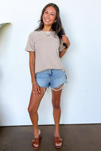 Sloane Mineral Washed French Terry Top - Madison and Mallory