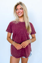 Sloane Mineral Washed French Terry Top - Madison and Mallory