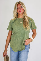 Sloane Mineral Washed French Terry Top