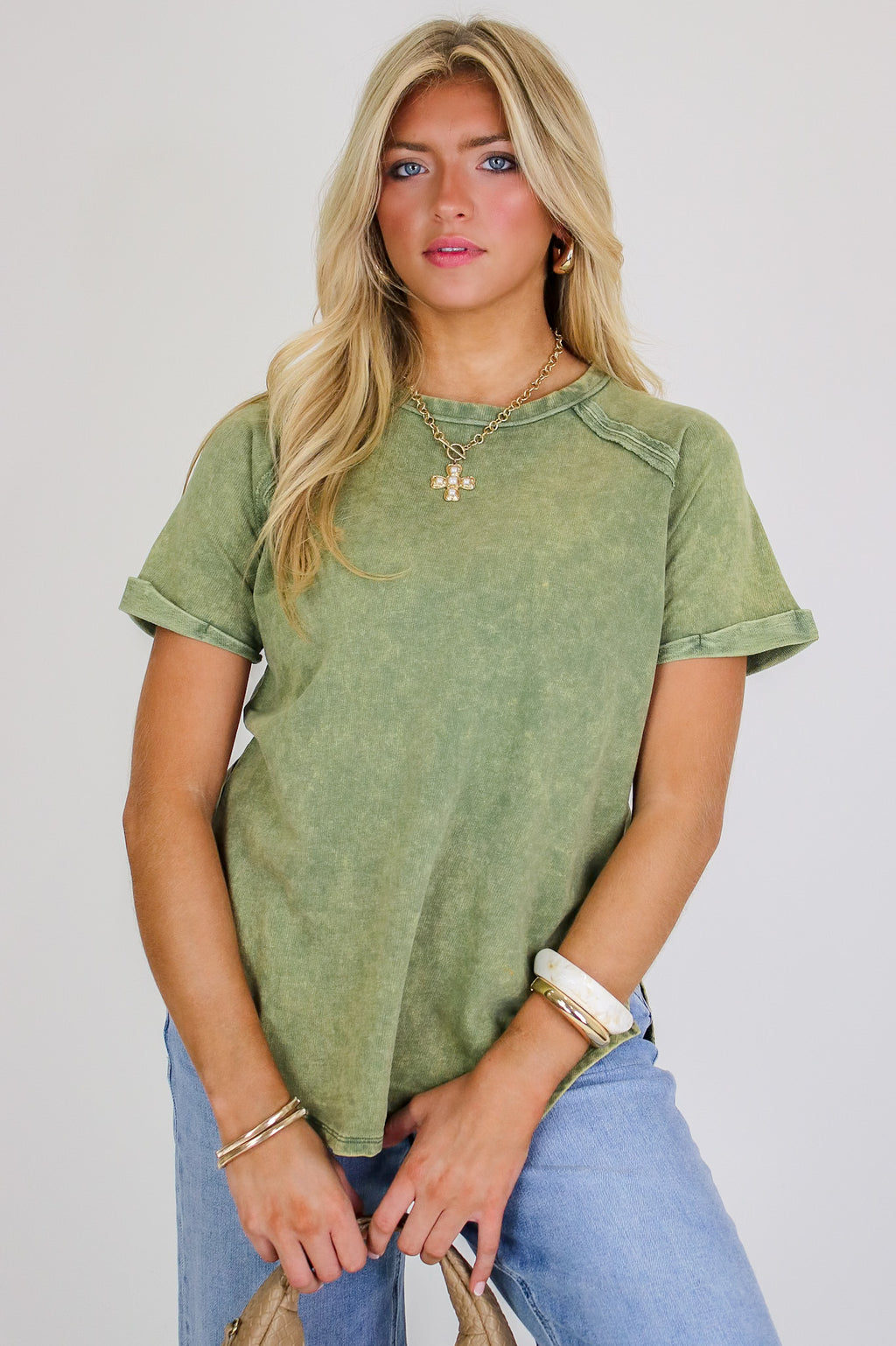 Sloane Mineral Washed French Terry Top