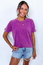 Sloane Mineral Washed French Terry Top