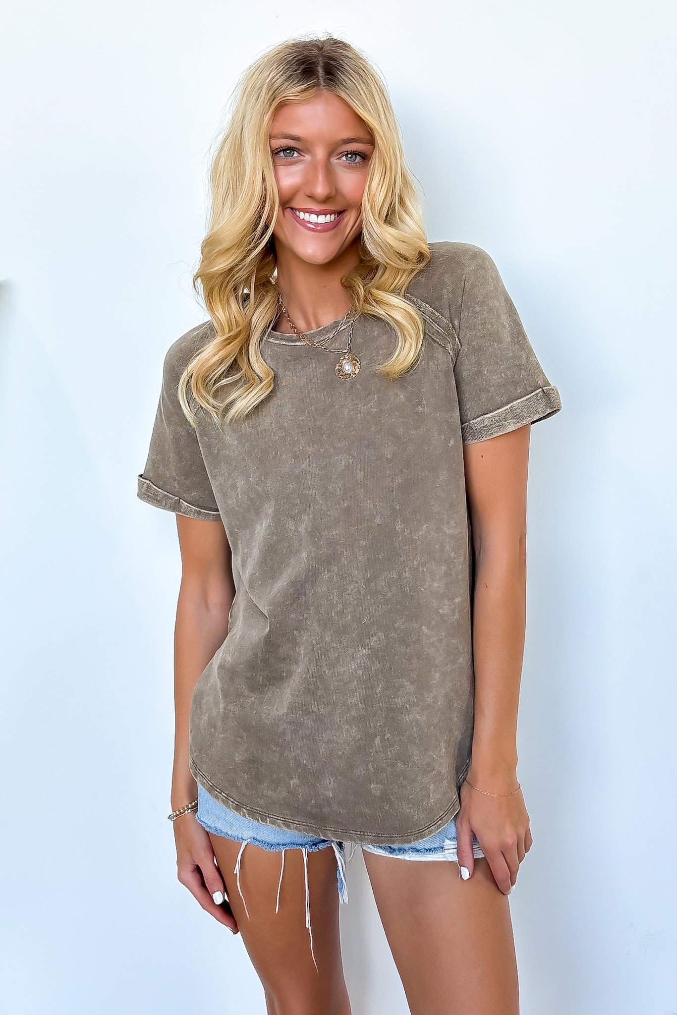Sloane Mineral Washed French Terry Top - BACK IN STOCK - Madison and Mallory