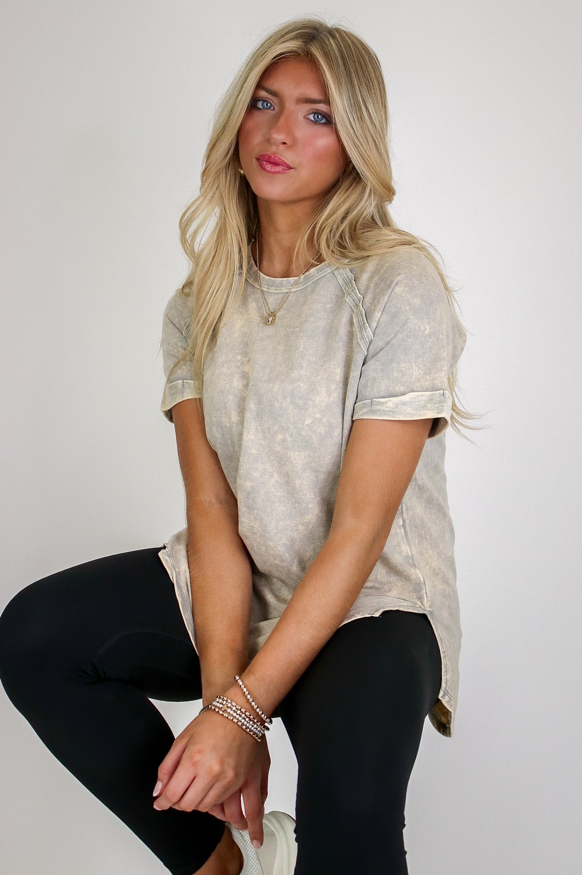 Sloane Mineral Washed French Terry Top