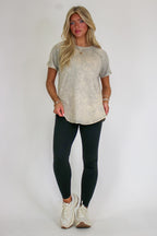 Sloane Mineral Washed French Terry Top