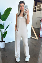 Natural / S Smooth Charmer Wide Leg Jumpsuit - FINAL SALE - Madison and Mallory