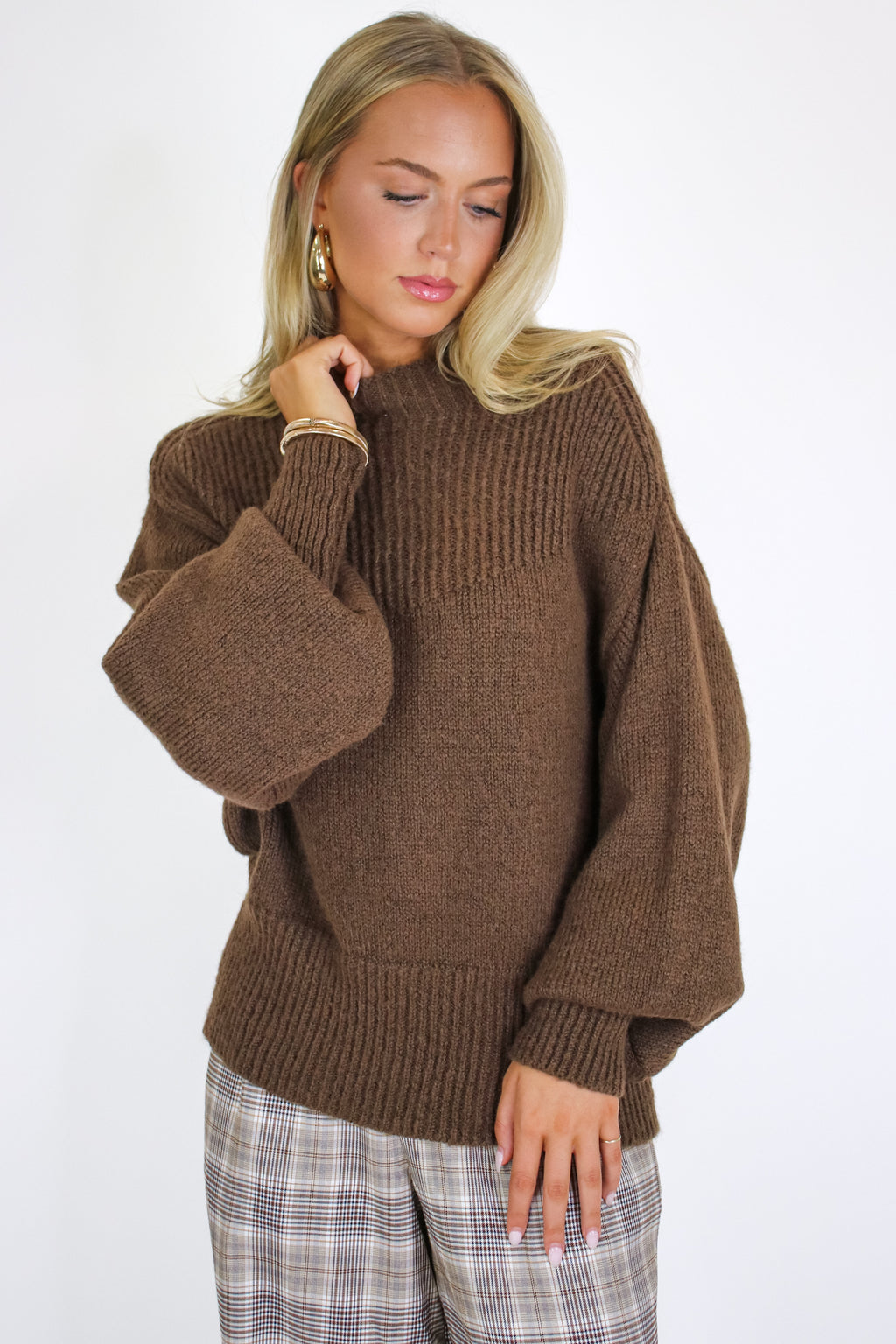 Soft Aura Mock Neck Sweater - Madison and Mallory