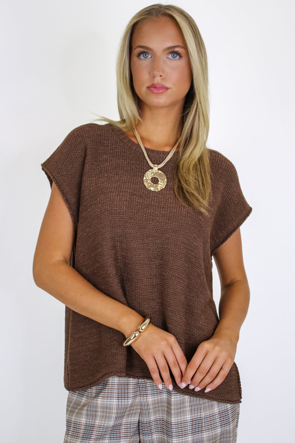 Luxe Appeal Relaxed Crew Neck Knit Top