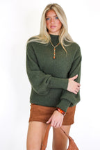 Soft Aura Mock Neck Sweater - Madison and Mallory