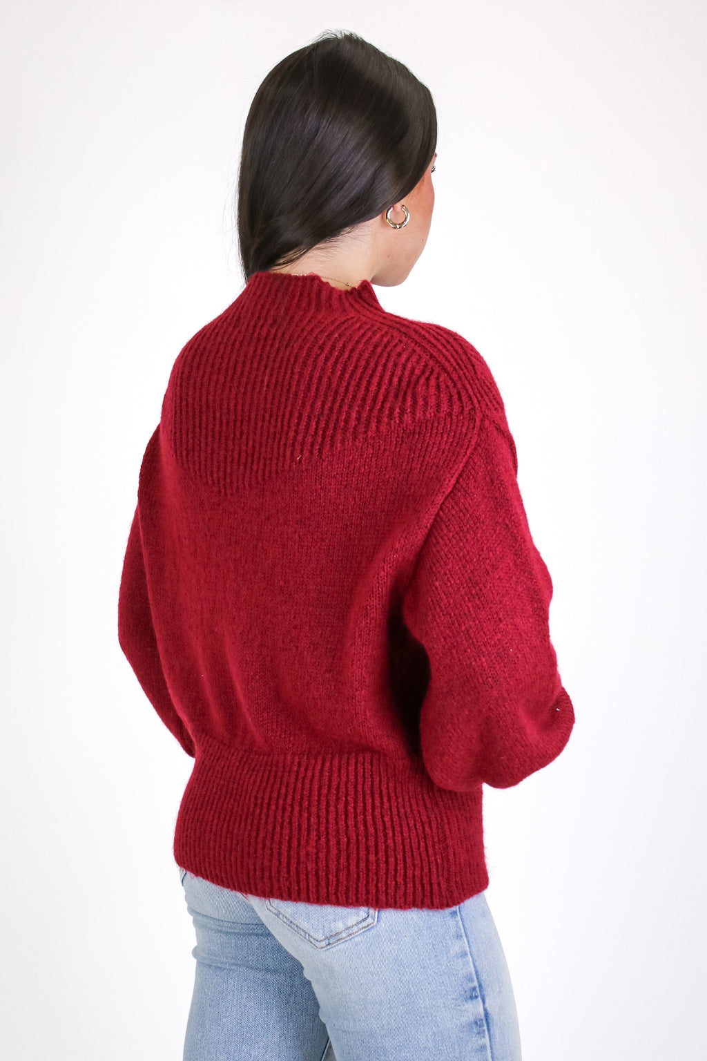 Soft Aura Mock Neck Sweater - Madison and Mallory