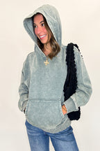 Soft Burnout Acid Wash Hooded Sweatshirt - Madison and Mallory