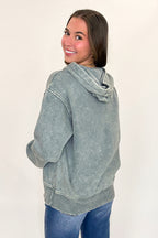 Soft Burnout Acid Wash Hooded Sweatshirt - Madison and Mallory