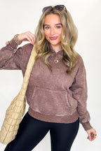 Soft Burnout Acid Wash Hooded Sweatshirt - Madison and Mallory
