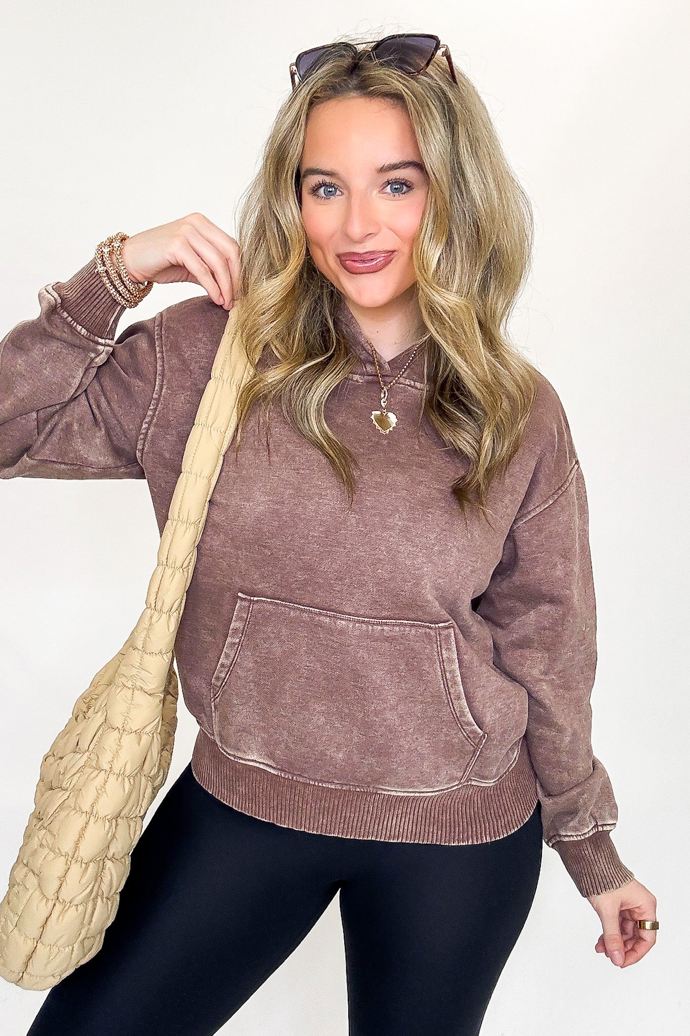 Soft Burnout Acid Wash Hooded Sweatshirt - Madison and Mallory