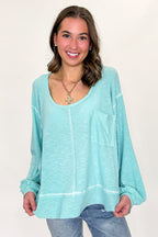 Soft Current V-Neck Flowy Top - Madison and Mallory