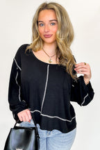 Soft Current V-Neck Flowy Top - Madison and Mallory