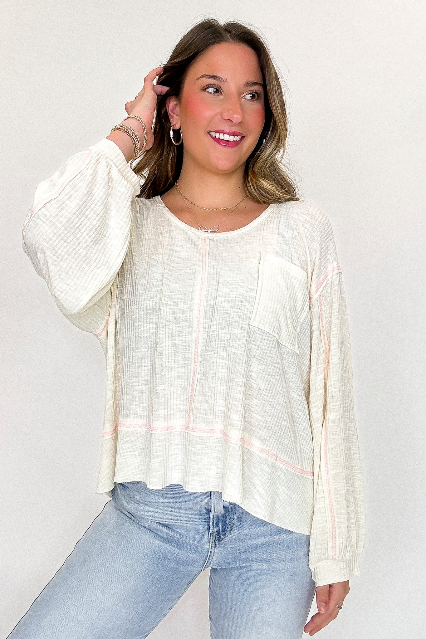 Soft Current V-Neck Flowy Top - Madison and Mallory