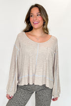 Soft Current V-Neck Flowy Top - Madison and Mallory