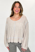 Soft Current V-Neck Flowy Top - Madison and Mallory