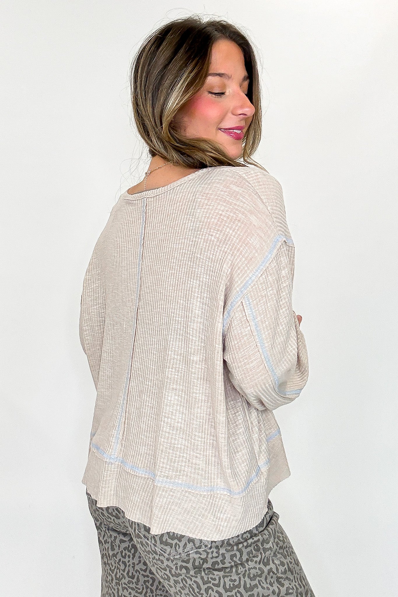 Soft Current V-Neck Flowy Top - Madison and Mallory