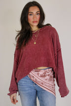 Soft Edge Contrast Seam Pullover
