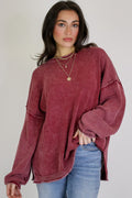 Soft Edge Contrast Seam Pullover