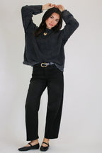 Soft Edge Contrast Seam Pullover