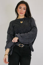 Soft Edge Contrast Seam Pullover