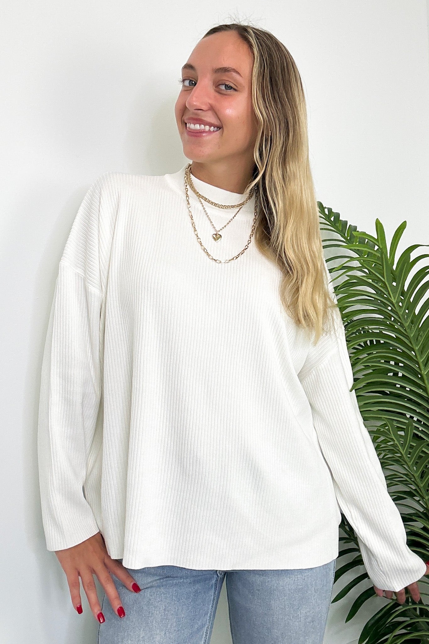 Soft Focus Mock Neck Sweater - FINAL SALE - Madison and Mallory