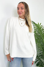 Ivory / S Soft Focus Mock Neck Sweater - FINAL SALE - Madison and Mallory