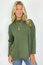 Soft Focus Mock Neck Sweater - FINAL SALE - Madison and Mallory