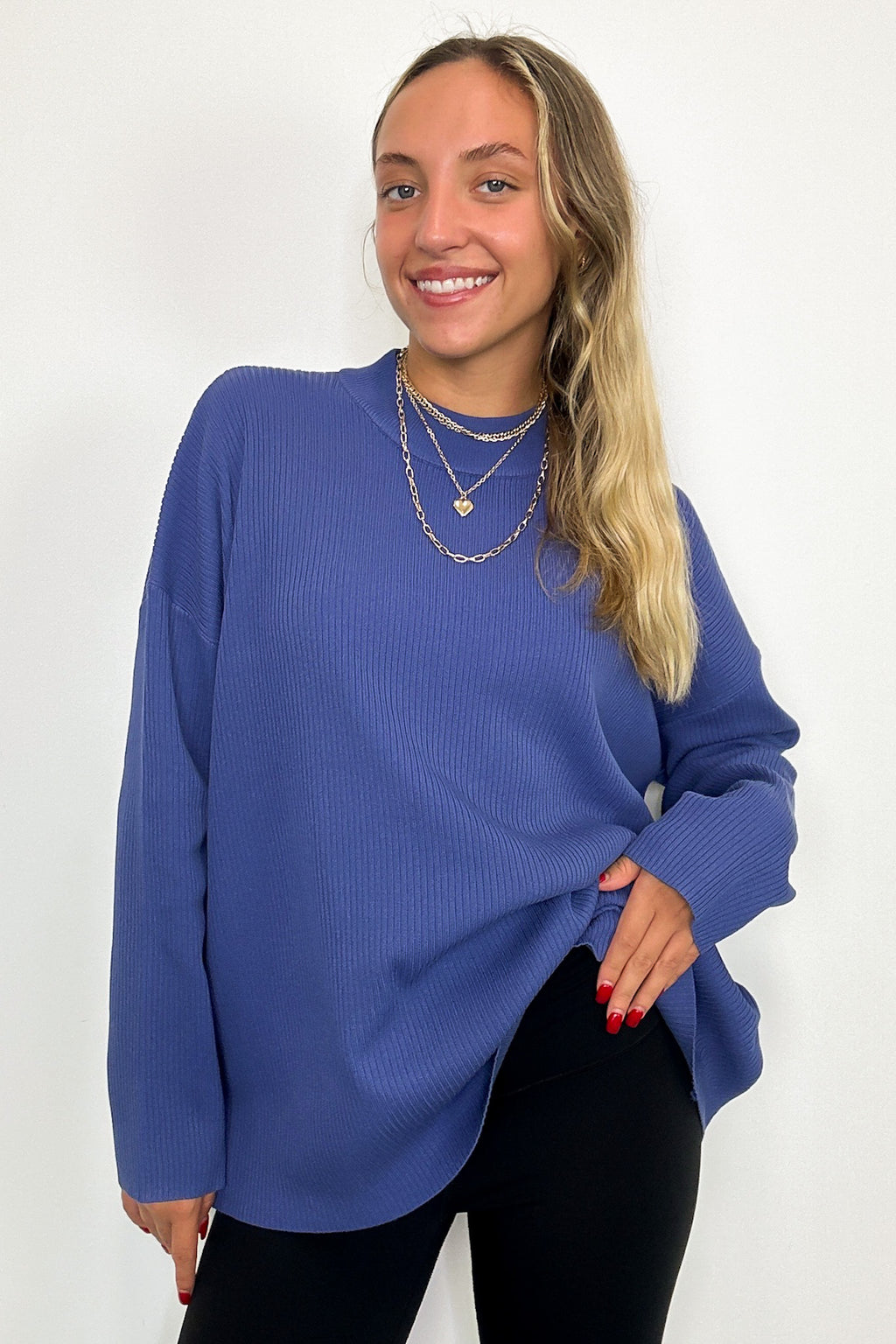 Marlin / S Soft Focus Mock Neck Sweater - FINAL SALE - Madison and Mallory