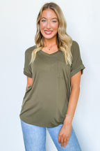 Soft Life V-Neck Pocket Tee - FINAL SALE - Madison and Mallory