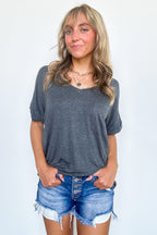 Soft Life V-Neck Pocket Tee - FINAL SALE - Madison and Mallory