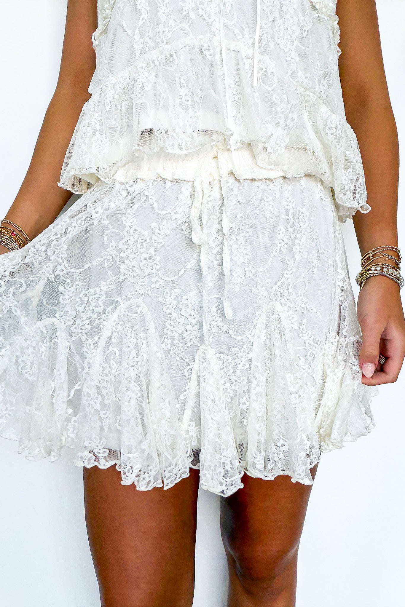 Soft Romance Lace Godet Skirt - Madison and Mallory