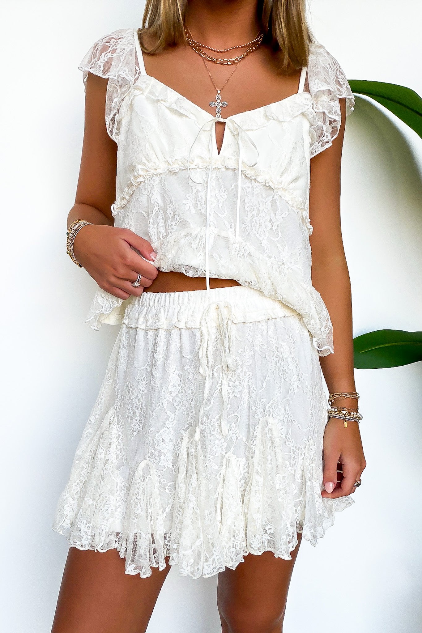Soft Romance Lace Godet Skirt - Madison and Mallory