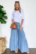 Soft Structure Relaxed Ribbed Pocket Top - BACK IN STOCK - Madison and Mallory