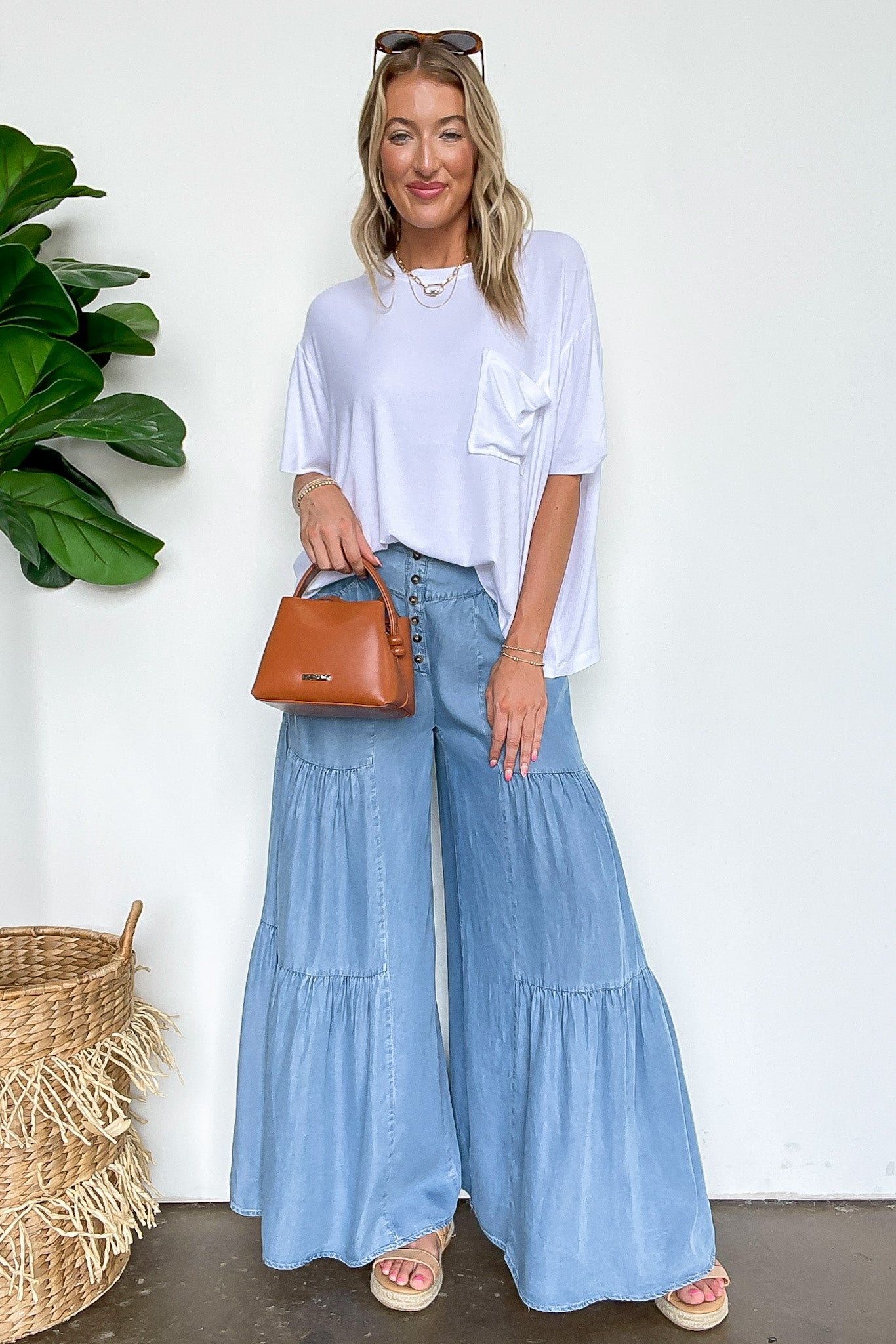 Soft Structure Relaxed Ribbed Pocket Top - BACK IN STOCK - Madison and Mallory
