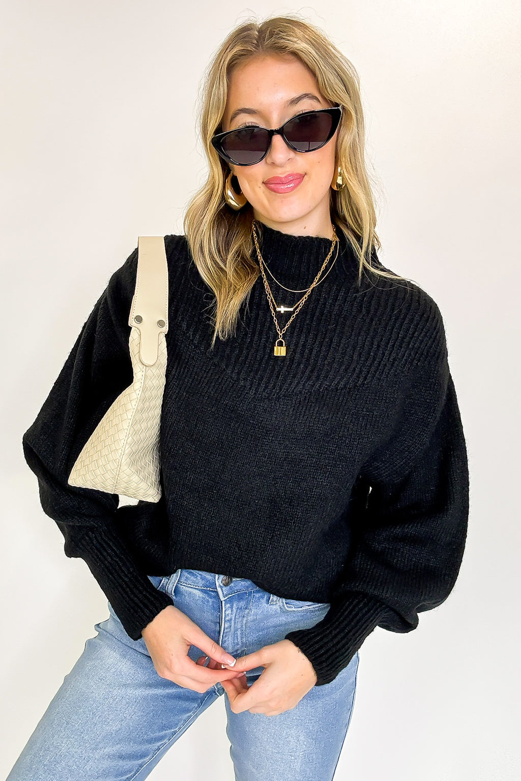 Soft Aura Mock Neck Sweater - FINAL SALE - Madison and Mallory