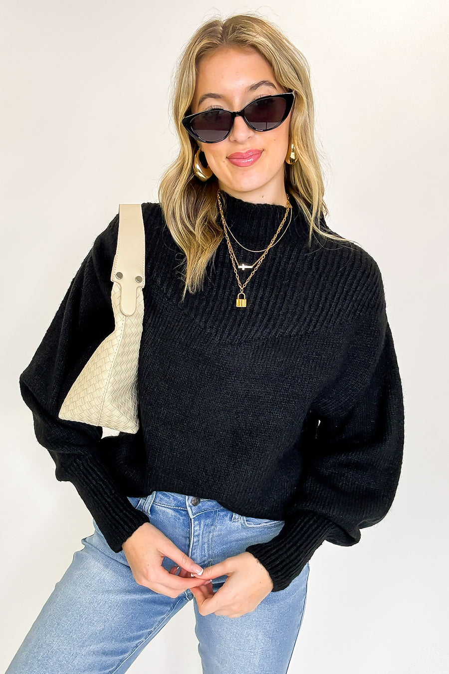 Soft Aura Mock Neck Sweater - Madison and Mallory