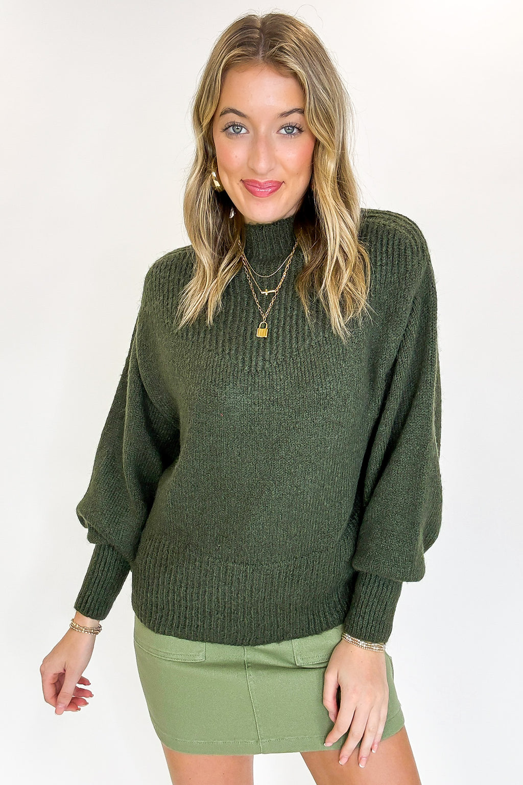 Soft Aura Mock Neck Sweater - FINAL SALE - Madison and Mallory